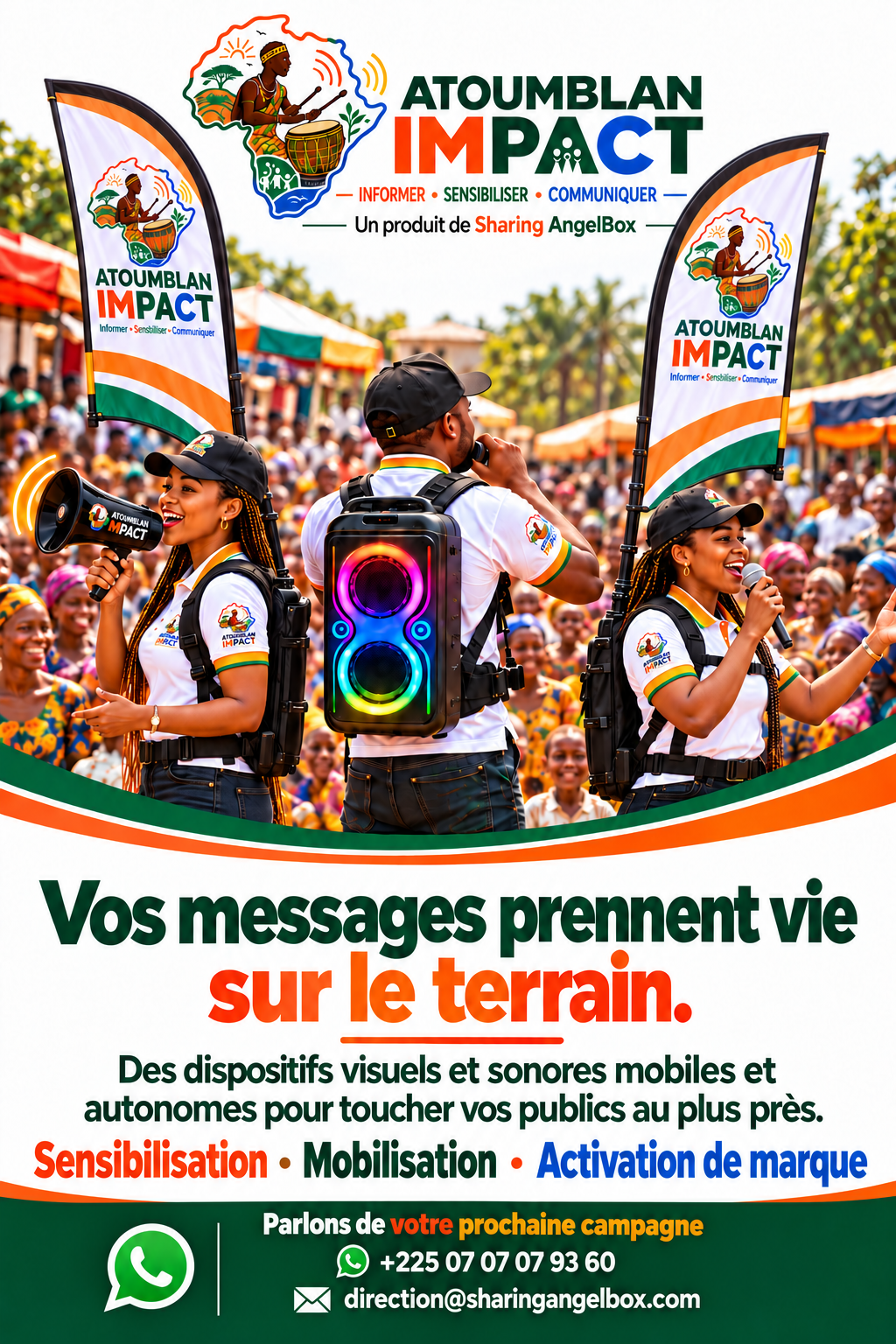 Illustration de la communication de proximité : équipe équipée de dispositifs mobiles